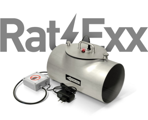 Rat-Exx elektroniskt råttstopp för avloppssystem.